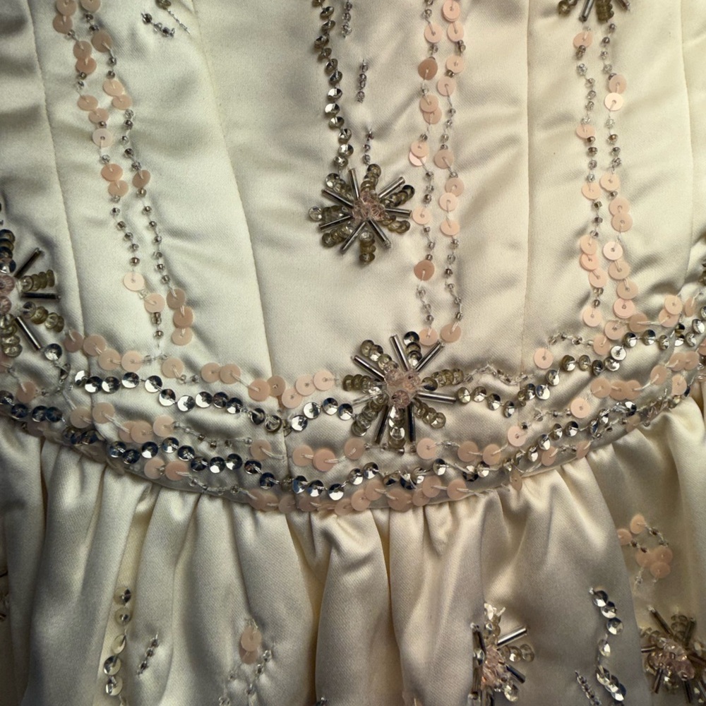 LoveShackFancy Elegant Cream Embellished Dress - Picture 5 of 6